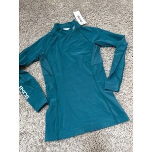 SKINS‎ Compression Thermal Long Sleeve Top Athletic Layering Teal S